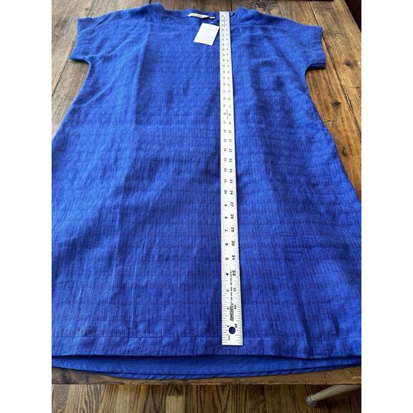 NWT Soft Surroundings Size Medium Remi Linen Blend Gauze Shift Dress Textured - Picture 14 of 14